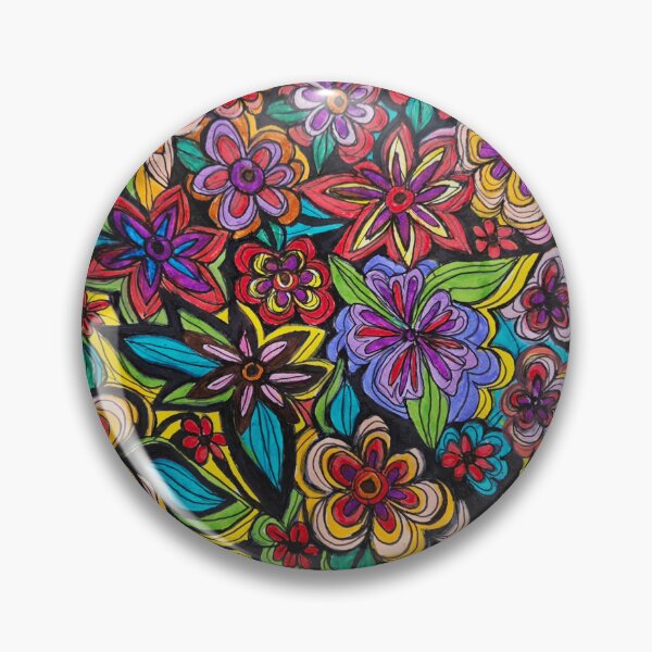 Item preview, Colorful happy flowers designed and sold by Lanabsmiles.