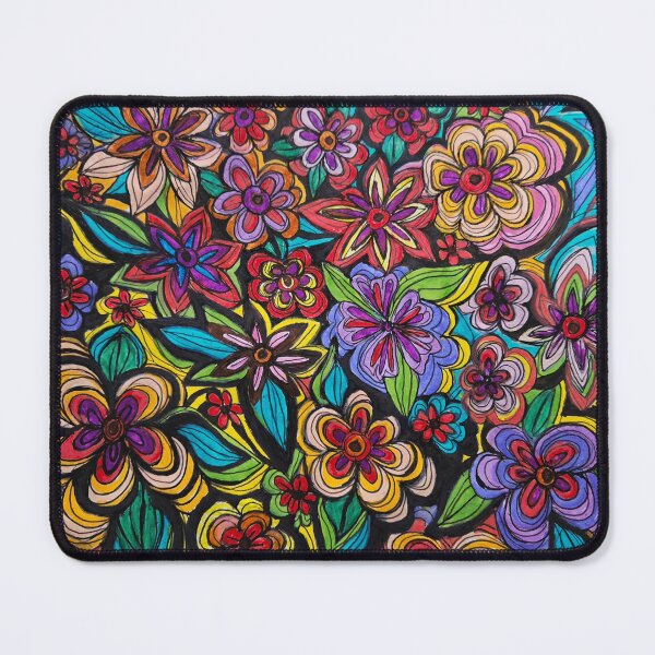 Item preview, Colorful happy flowers designed and sold by Lanabsmiles.