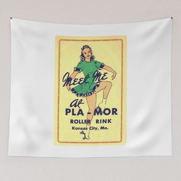 Item preview,  Pla-Mor Roller Rink Kansas City Missouri Roller Skating Rink Sticker Decal Label designed and sold by tislord.