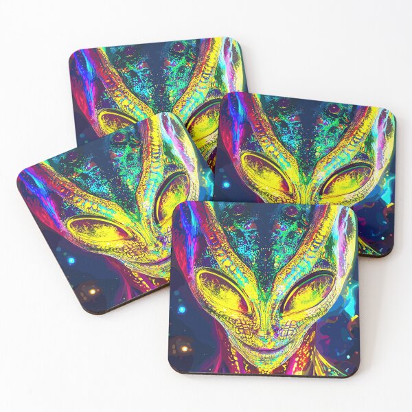Item preview, Interstellar Soul – Psychedelic Alien Portrait designed and sold by Artbyminga.