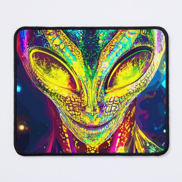 Item preview, Interstellar Soul – Psychedelic Alien Portrait designed and sold by Artbyminga.