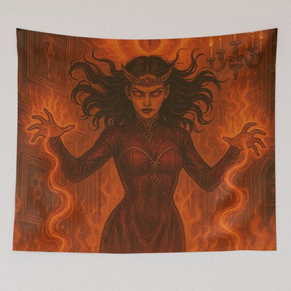 Item preview, Red Sorceress Unleashed Power. Trading Card designed and sold by JonelleTshirts.
