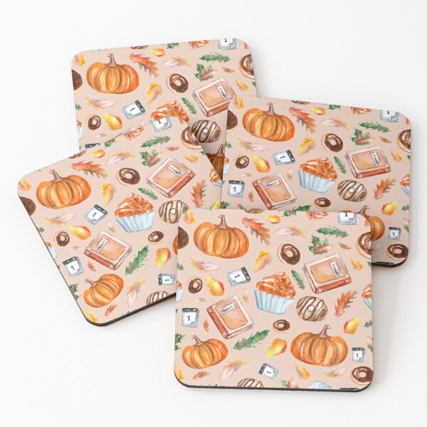 Item preview, Autumn Aesthetic Pattern - Cozy Books, Pumpkins & Fall Treats designed and sold by MysticMagpie.