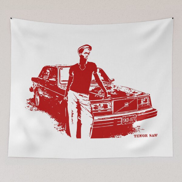 Item preview, TENOR SAW. STENCIL STYLEE. RED. designed and sold by 5hertz.