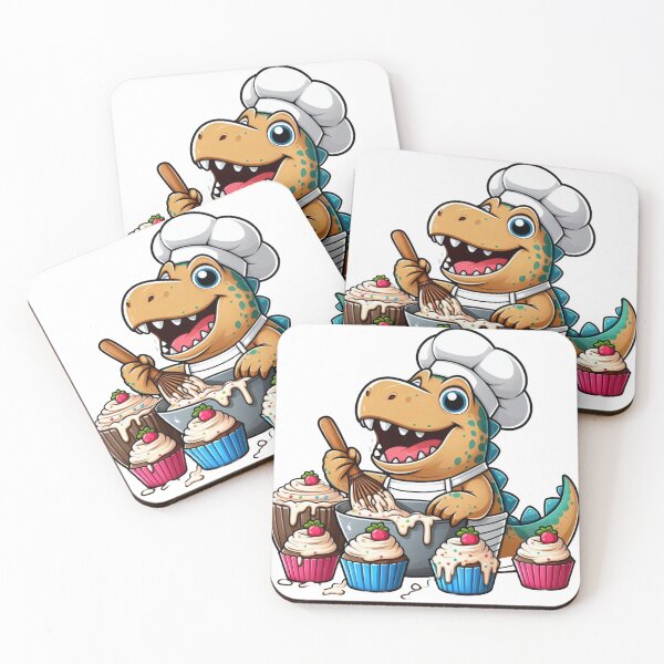 Item preview, Cupcake Baker T-Rex – Sweet and Slightly Chaotic Dino designed and sold by Confuzz1ed.