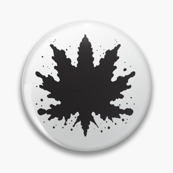 Item preview, Black Splatter Rorschach Cannabis Leaf designed and sold by bloria.