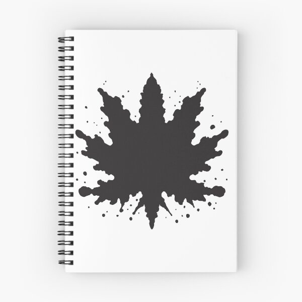 Item preview, Black Splatter Rorschach Cannabis Leaf designed and sold by bloria.