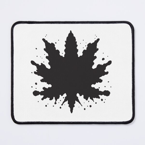 Item preview, Black Splatter Rorschach Cannabis Leaf designed and sold by bloria.