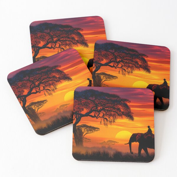 Item preview, Majestic Elephant Under Vibrant Sunset Skies designed and sold by Artessie.