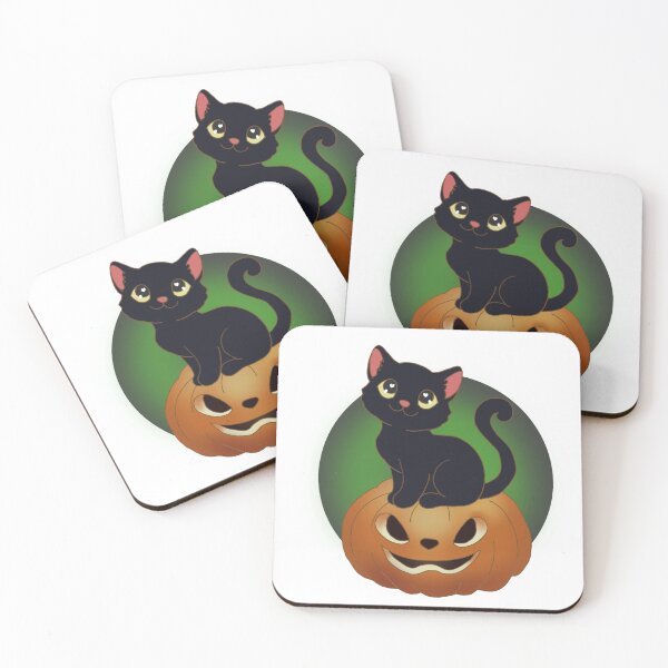 Item preview, Black Kitty on a Jack-O-Lantern designed and sold by emayne12.