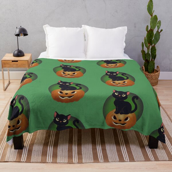 Item preview, Black Kitty on a Jack-O-Lantern designed and sold by emayne12.