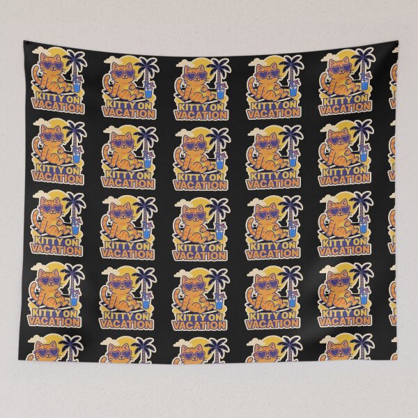 Item preview,  Cool Vacation Cat – Kitty on the Beach Sticker  designed and sold by sochadesigner.