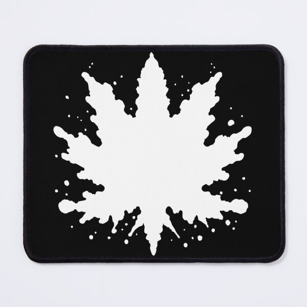 Item preview, White Splatter Rorschach Cannabis Leaf designed and sold by bloria.