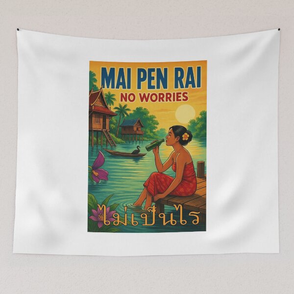Item preview, Mai Pen Rai, No Worries; Thailand; designed and sold by StickerApe.