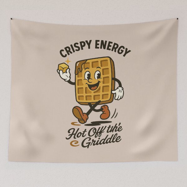 Item preview, Wiggly Waffle Retro – The Crispy Dancer designed and sold by HoopeStylee.