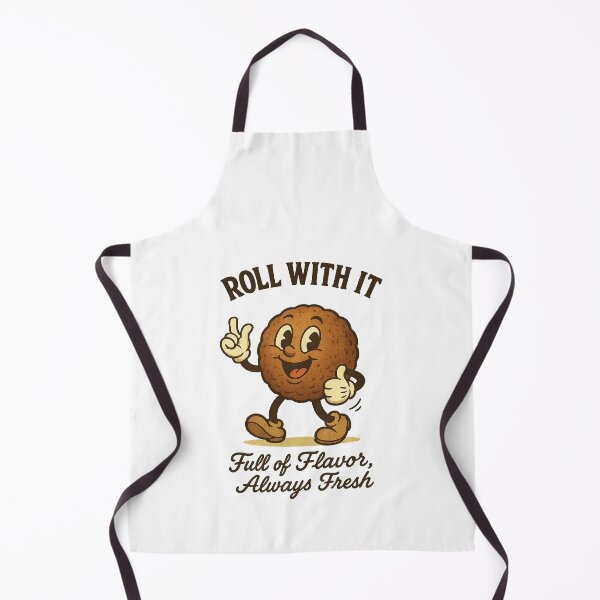 Artikelvorschau, Roll With It – Retro-Fleischbällchen-Cartoon voller Geschmack entworfen und verkauft von HoopeStylee.