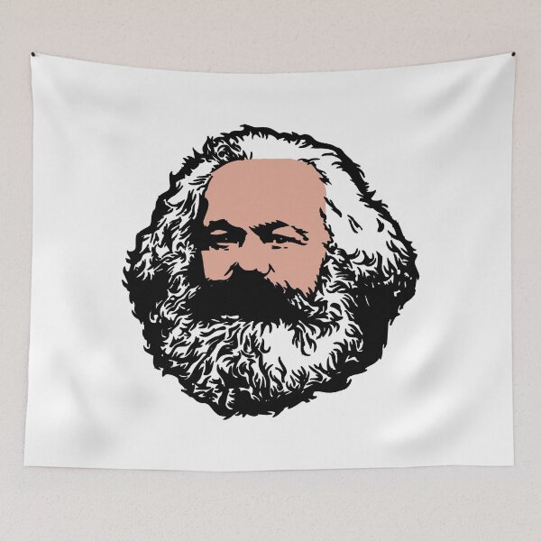 Item preview, Karl Marx Coffeehouse Poster | Philosopher Portrait Study Print - Marxist Theory Cafe Wall Art, Leftist Bookshop Decor & Capital Reading Club Stickers designed and sold by RevolutionToday.