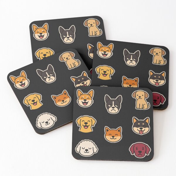 Item preview, Cute Dog Faces Sticker Pack – Funny & Expressive Puppy Emotions designed and sold by sochadesigner.
