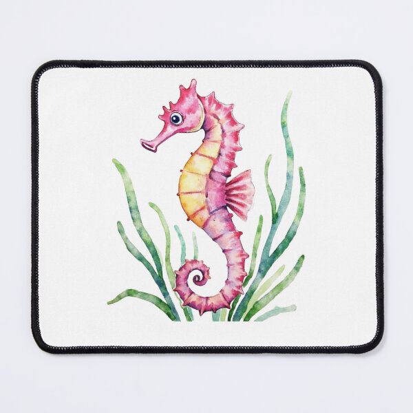 Item preview, Whimsical Pink Seahorse | Beachcore Ocean Art Print designed and sold by Christies  Creations.