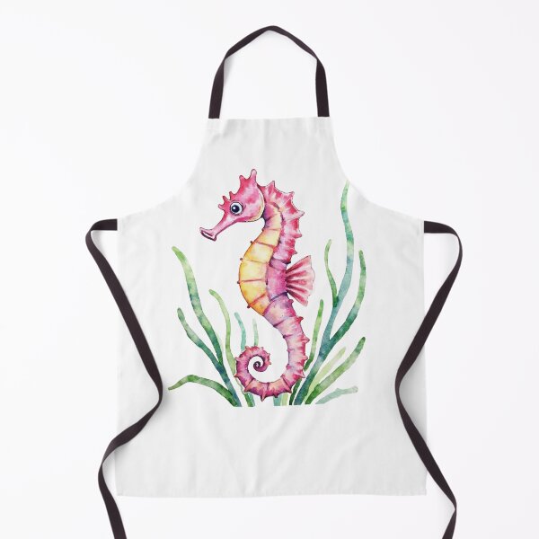 Item preview, Whimsical Pink Seahorse | Beachcore Ocean Art Print designed and sold by Christies Creations.
