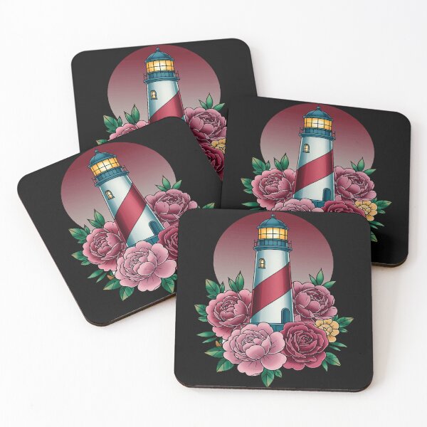 Item preview, Neotraditional Lighthouse Tattoo – Classic Nautical Design with Flowers designed and sold by  Ojo de Lilith.