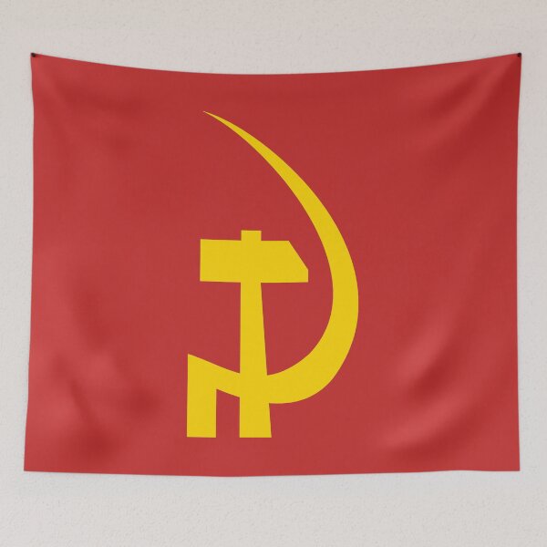 Item preview, Vintage Yellow Hammer & Sickle Poster | Proletarian Symbol Art Print - Marxist Revolution Wall Decor, Socialist Study Group Supplies & Historical Movement Stickers designed and sold by RevolutionToday.