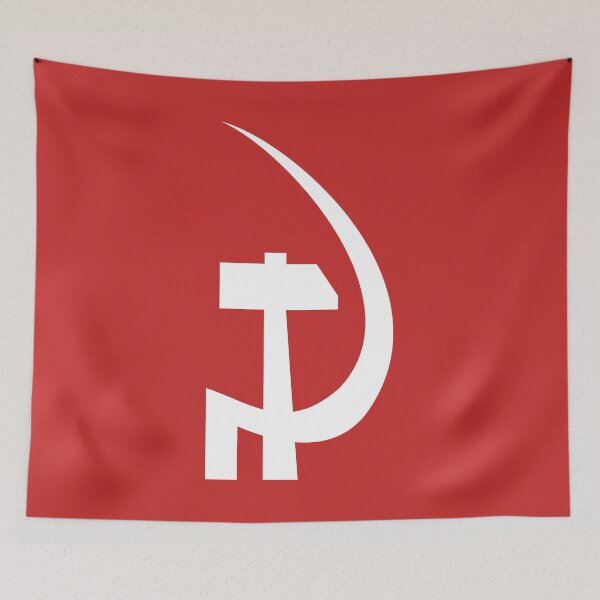 Item preview, Vintage White Hammer & Sickle Poster | Proletarian Symbol Art Print - Marxist Revolution Wall Decor, Socialist Study Group Supplies & Historical Movement Stickers designed and sold by RevolutionToday.