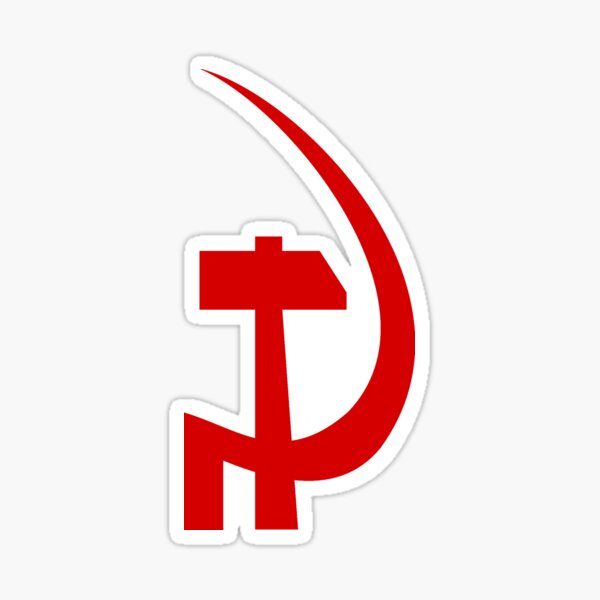 Item preview, Vintage-Poster mit weißem Hammer und Sichel | Kunstdruck mit proletarischem Symbol – Wanddekoration der marxistischen Revolution, Zubehör für sozialistische Studiengruppen und Aufkleber für historische Bewegungen designed and sold by RevolutionToday.
