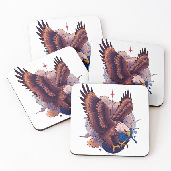 Item preview, Neotraditional Eagle Tattoo – Majestic Bird in Flight Design designed and sold by  Ojo de Lilith.