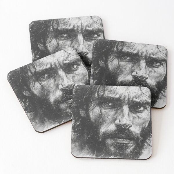 Item preview, Rugged - Brooding Masculine Sketch designed and sold by DEZZYDCREATES.