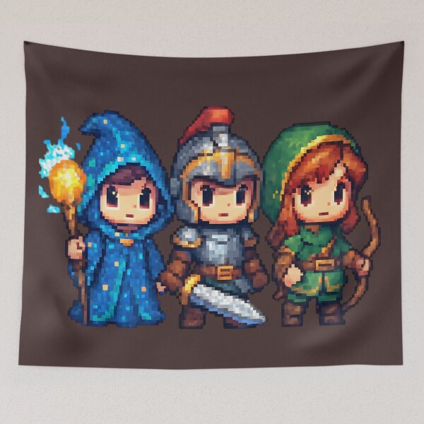 Item preview, Retro Pixel Chibi Crew designed and sold by TONSNAP.