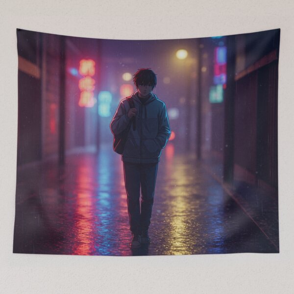 Item preview, Purple Reflection Night Magic, Boy Walking designed and sold by JonelleTshirts.