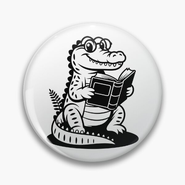 Item preview, Alligator Reading a Book designed and sold by theartfulaspie.