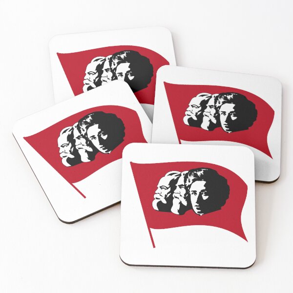 Item preview, Marx Engels Luxemburg Theory Flag Poster | Revolutionary Trio Art Print - Socialist Study Group Decor, DSA Chapter Wall Art & Historical Materialism Stickers designed and sold by RevolutionToday.