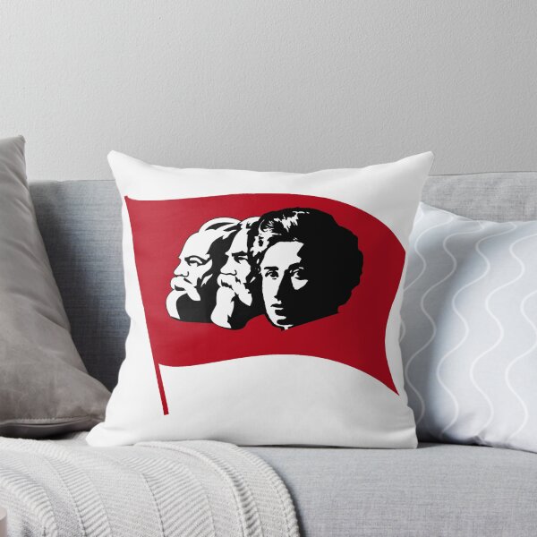 Item preview, Marx Engels Luxemburg Theory Flag Poster | Revolutionary Trio Art Print - Socialist Study Group Decor, DSA Chapter Wall Art & Historical Materialism Stickers designed and sold by RevolutionToday.