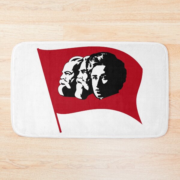 Item preview, Marx Engels Luxemburg Theory Flag Poster | Revolutionary Trio Art Print - Socialist Study Group Decor, DSA Chapter Wall Art & Historical Materialism Stickers designed and sold by RevolutionToday.