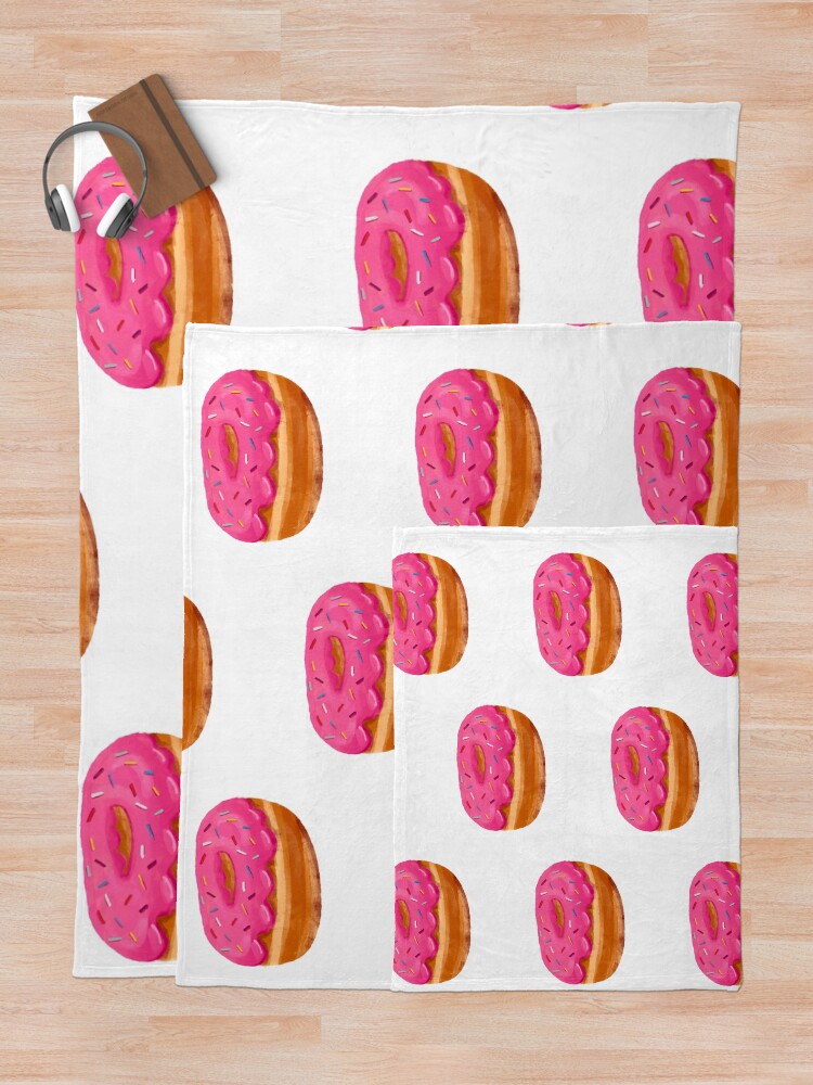 Thumbnail 5 of 6, Throw Blanket, Time For A Donut designed and sold by RileyRayDesign.