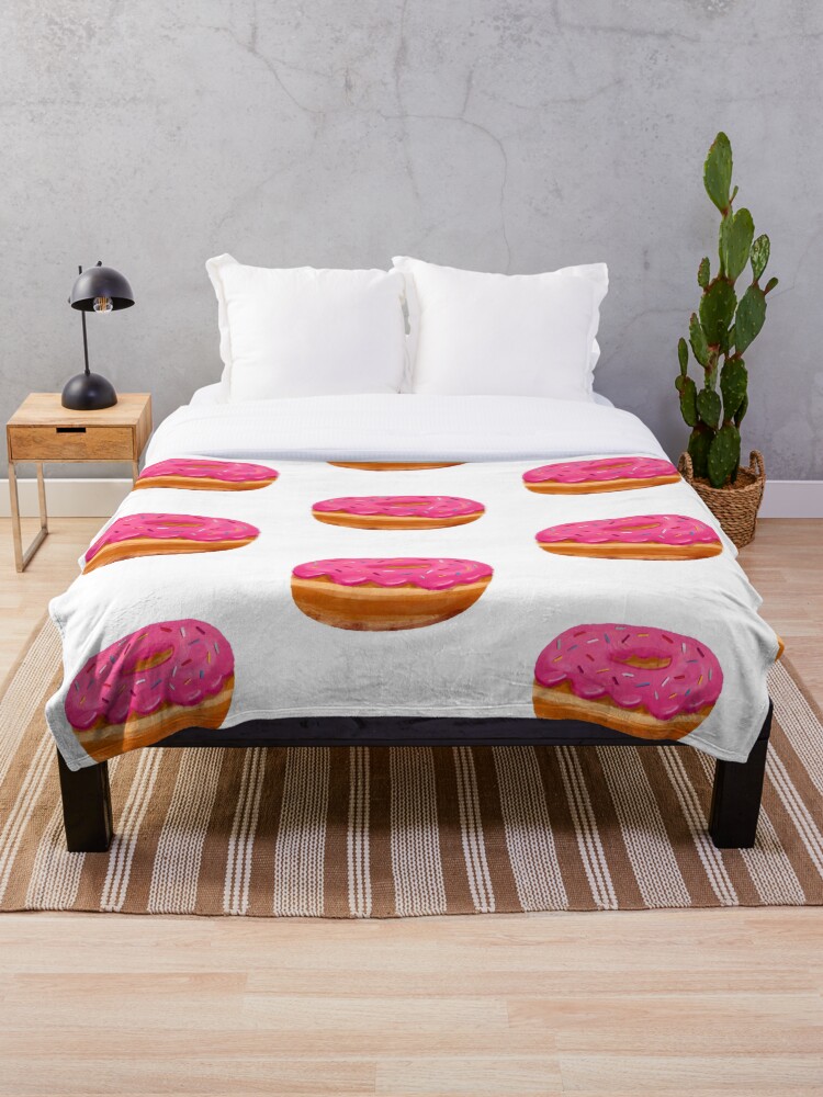 Thumbnail 1 of 6, Throw Blanket, Time For A Donut designed and sold by RileyRayDesign.