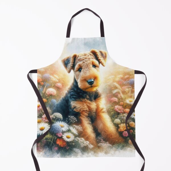 Item preview, Whimsical Puppy Garden Airedale Terrier designed and sold by Wags & Tails.
