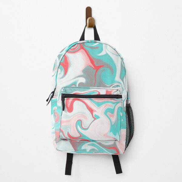 Item preview, Abstract Underwater Serenity in Turquoise Teal White Red designed and sold by DicenCute.