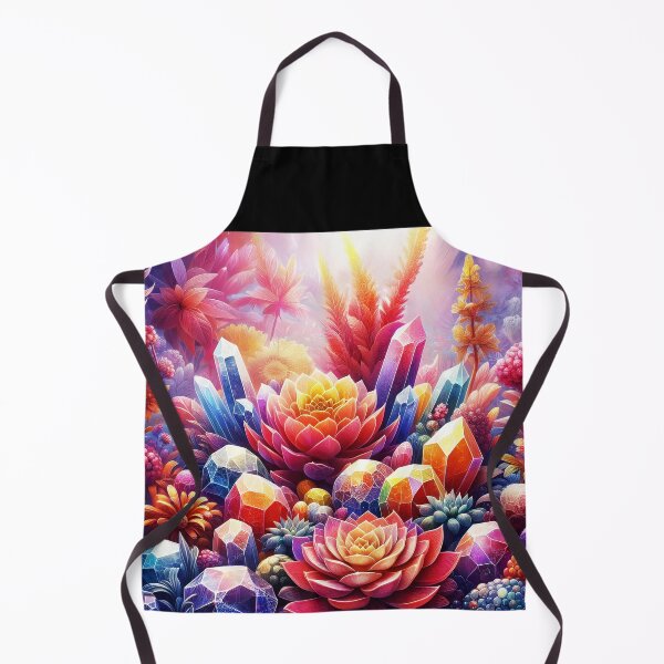 Item preview, Fantasy Crystals and Houseleeks – Magical Plant and Crystal Fusion designed and sold by EmeraldeaArt.