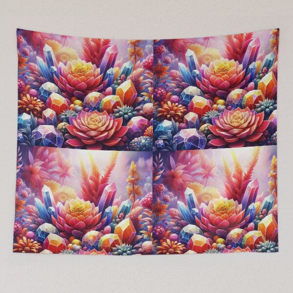 Item preview, Fantasy Crystals and Houseleeks – Magical Plant and Crystal Fusion designed and sold by EmeraldeaArt.