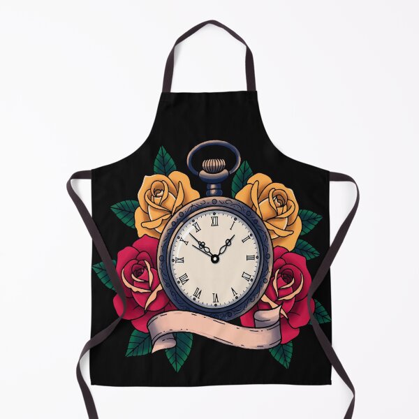 Item preview, Neotraditional Pocket Watch Tattoo – Antique Timepiece with Roses designed and sold by Ojo de Lilith.