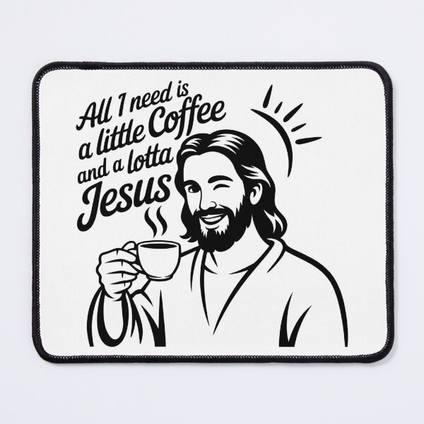 Item preview, Jesus Drinking Coffee designed and sold by theartfulaspie.