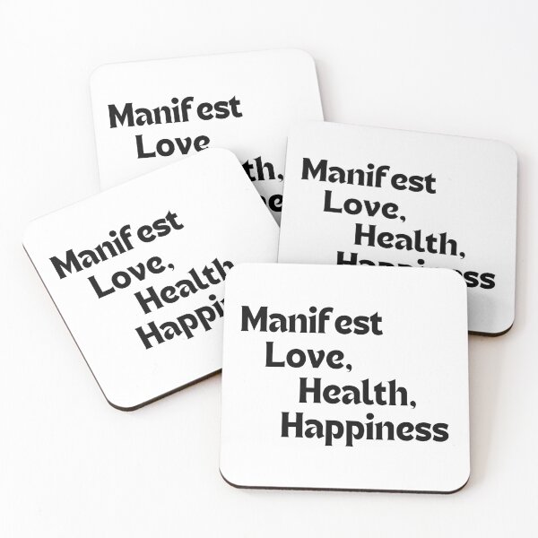 Item preview, Manifest Love, Health, and Happiness – Positive Affirmation Quote for Wellness & Abundance designed and sold by MakeMyDaze.