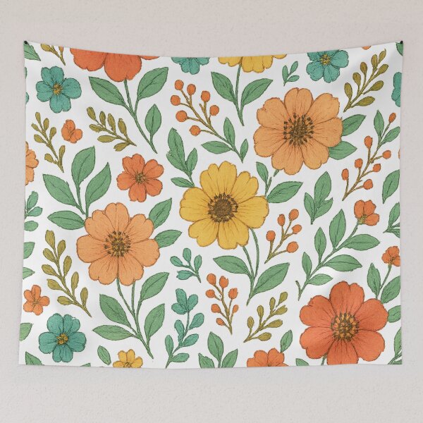 Item preview, Marvelous flower pattern design designed and sold by QCena.