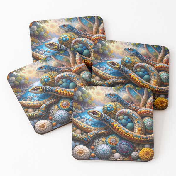 Item preview, Two Rainbow Snakes designed and sold by rainsdesigns.