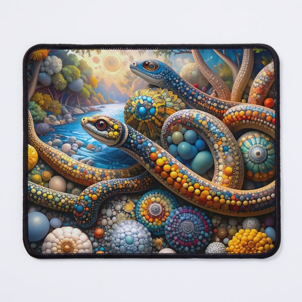 Item preview, Two Rainbow Snakes designed and sold by rainsdesigns.