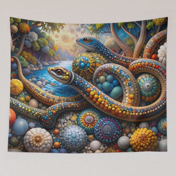 Item preview, Two Rainbow Snakes designed and sold by rainsdesigns.