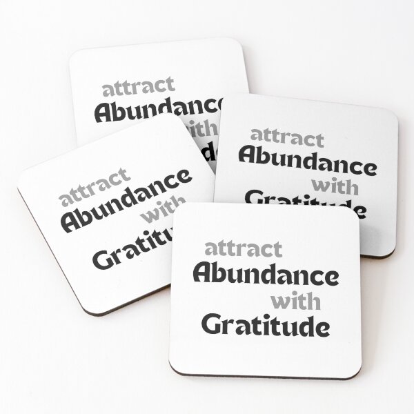 Item preview, Attract Abundance with Gratitude – Inspirational Affirmation Quote for Manifestation & Positivity designed and sold by MakeMyDaze.